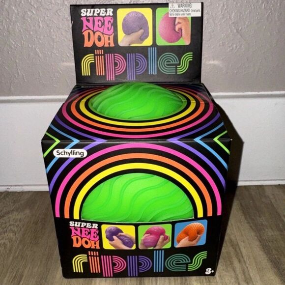 Schylling | Toys | Green Super Needoh Ripples Xl Textured Nee Doh Ball ...
